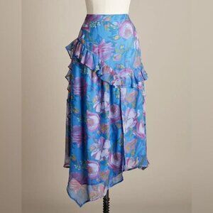 Sundance Maude Meadowlark Skirt Blue Floral NEW with tags Size XXL